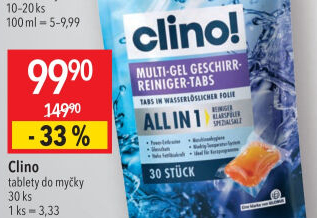 Tablety gelové do myčky Clino!