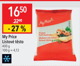 Těsto listové mražené My Price