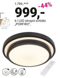 LED STROPNÍ SVÍTIDLO „PORFIRO“