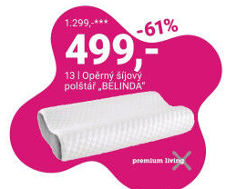 OPĚRNÝ ŠÍJOVÝ POLŠTÁŘ „BELINDA“