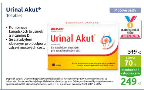 Doplněk stravy Urinal Akut Walmark
