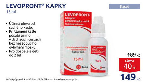 Kapky proti kašli Levopront