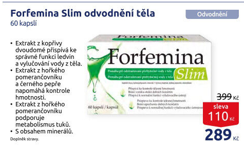 Přípravek na odvodnění a na hubnutí Forfemina Slim