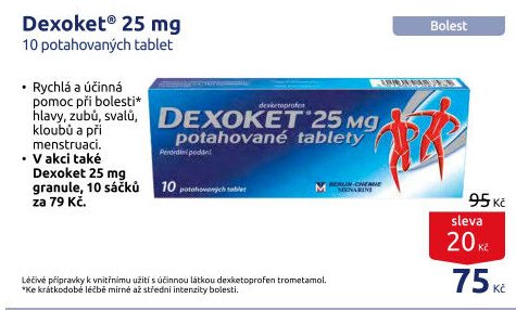 Tablety proti bolesti Dexoket