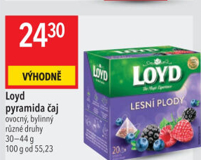 Čaj ovocný Loyd - pyramidový