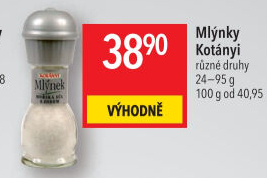 Mlýnek s kořením Kotányi
