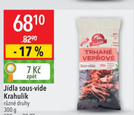 Vepřové trhané maso sous vide Krahulík