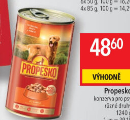 Konzerva pro psy Propesko