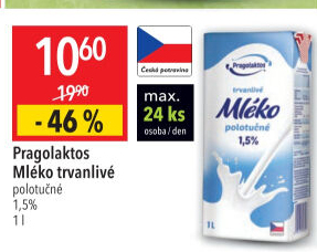 Mléko trvanlivé Pragolaktos- 1,5% polotučné