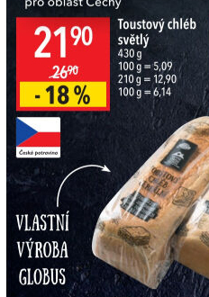 Toustový chléb Globus