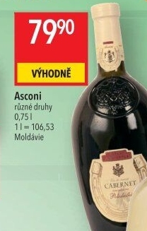 Víno Cabernet Gold Asconi