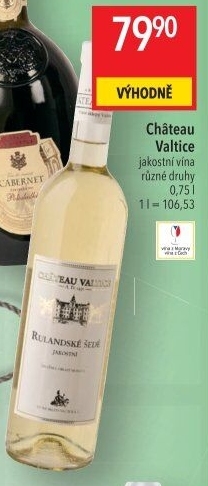 Víno Rulandské šedé Chateau Valtice