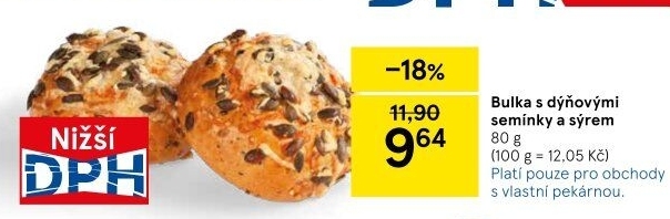 Bulka dýňová se sýrem
