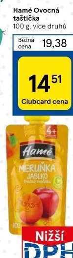 Kapsička ovocná svačinka Hamé