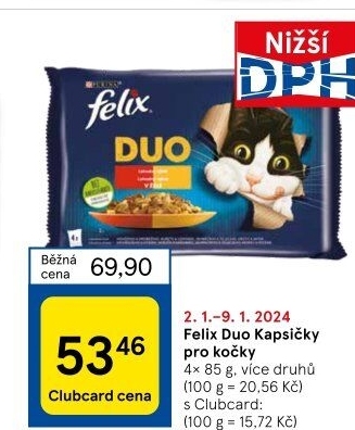 Kapsičky pro kočky Duo Felix Purina