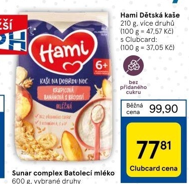 Kaše dětská Hami