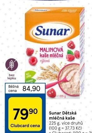 Kaše mléčná Sunar