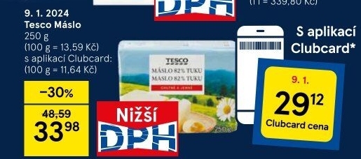 Máslo Tesco