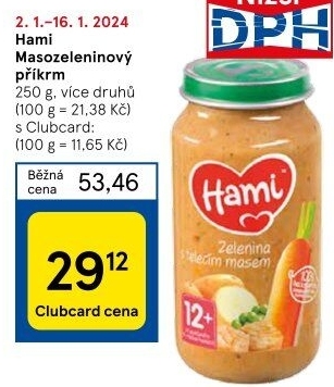 Příkrm masozeleninový Hami