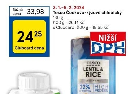 Proteinové chlebíčky pufované Tesco