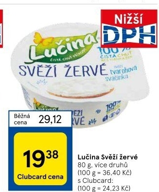 Svěží žervé Lučina