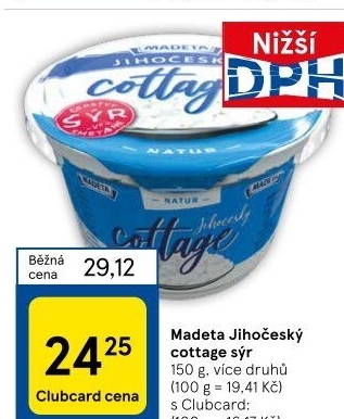 Sýr Cottage Jihočeský Madeta