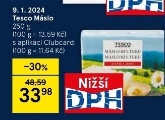 Máslo Tesco