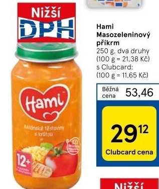 Příkrm masozeleninový Hami