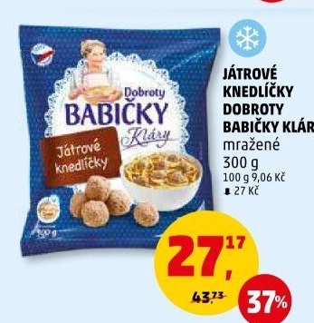 Knedlíčky játrové mražené Dobroty Babičky Kláry