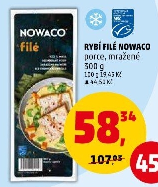 Rybí filé mražené Nowaco