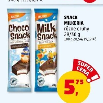 Snack mléčný Milkeria