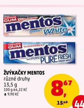 Žvýkačky Mentos