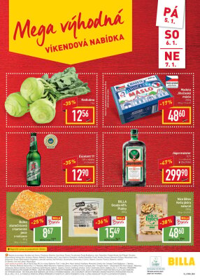 akční leták BILLA 3.1.2024-9.1.2024