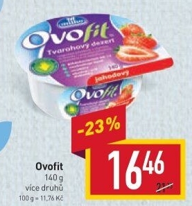 Dezert tvarohový Ovofit Milko