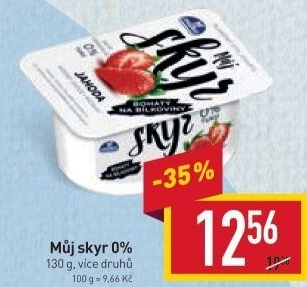 Dezert zakysaný ochucený Můj Skyr 0% Milko