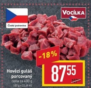 Hovězí maso na guláš Vocílka