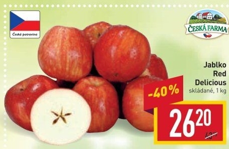 Jablka Red Delicious Česká farma