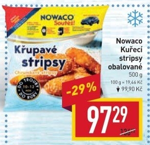 Kuřecí stripsy mražené Nowaco