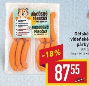 Párky vídeňské dětské Bilbo