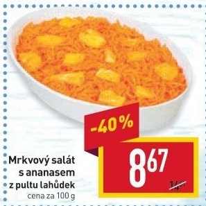 Salát mrkvový s ananasem