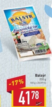 Sýr Balsýr Mlékárna Žirovnice