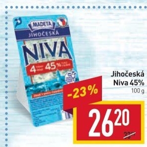 Sýr Niva Jihočeská 45% Madeta