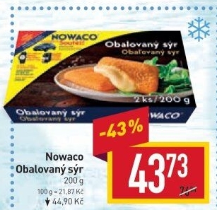 Sýr obalovaný mražený Nowaco