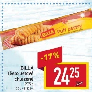 Těsto listové Billa