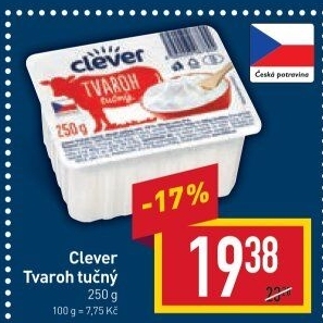 Tvaroh tučný Clever