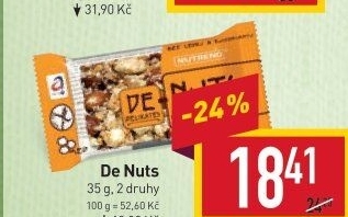 Tyčinka DeNuts bez lepku Nutrend