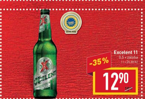 Pivo světlý ležák 11° Excelent
