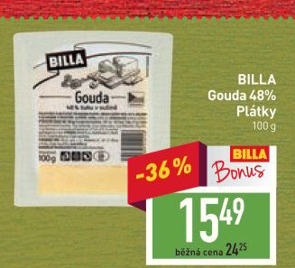 Sýr Gouda 48% Billa