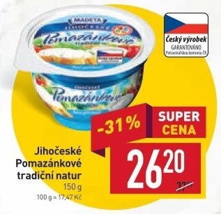 Tradiční pomazánkové Jihočeské Madeta