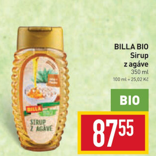 Agávový sirup Naše Bio Billa